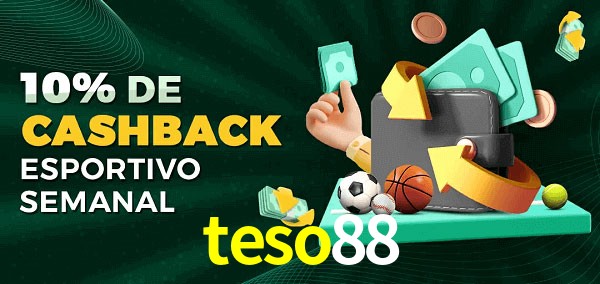 10% de bônus de cashback na teso88